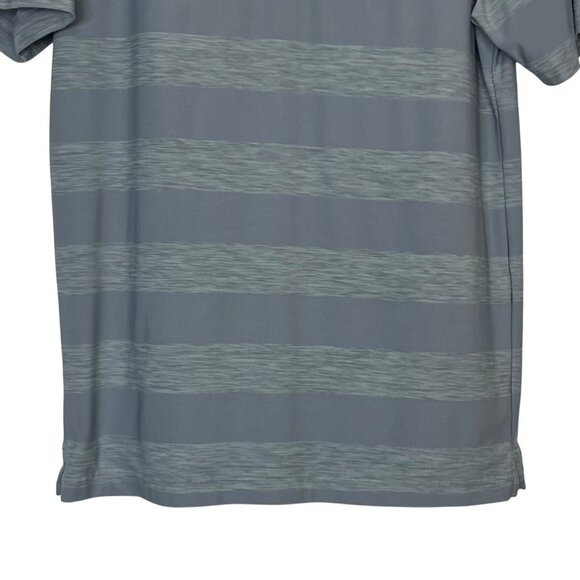 Under Armour Polo Shirt Golf Mens Gray Small HeatGear Striped - Picture 4 of 6